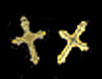 Dollhouse Miniature Brass Ornate Cross 2Pcs.